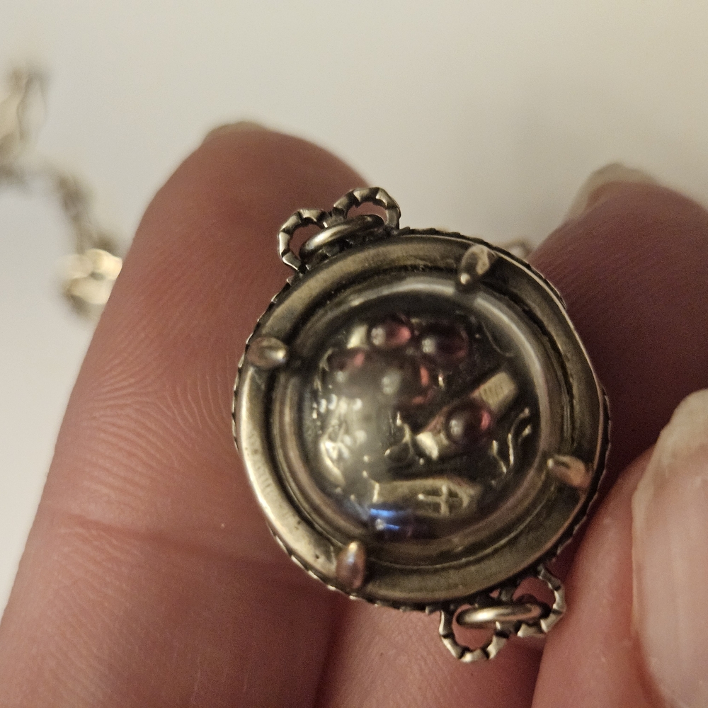 Omnia Studios Silver Graveyard Pendant Necklace - Picture 4 of 10